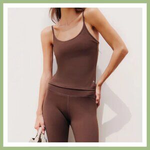 TUCKERNUCK Sport Chocolate Brown Compression Sofia Cami/Tank (matching set)
